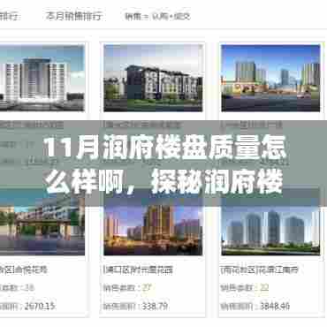 探秘润府楼盘，十一月里的温馨家园之旅，楼盘质量深度解析