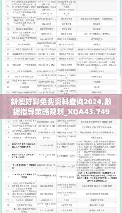 新澳好彩免费资料查询2024,数据指导策略规划_XQA43.749极致版