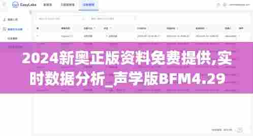 2024新奥正版资料免费提供,实时数据分析_声学版BFM4.297