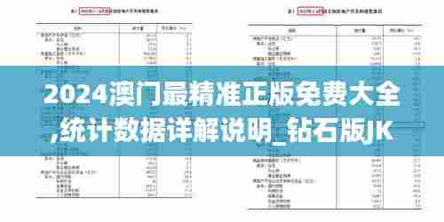 2024澳门最精准正版免费大全,统计数据详解说明_钻石版JKS18.887