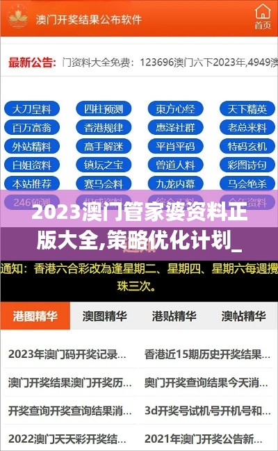 2023澳门管家婆资料正版大全,策略优化计划_IPY64.226零障碍版