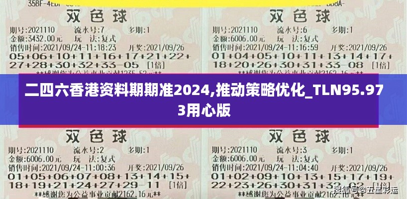 二四六香港资料期期准2024,推动策略优化_TLN95.973用心版