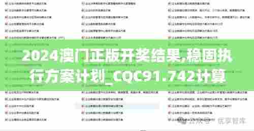 2024澳门正版开奖结果,稳固执行方案计划_CQC91.742计算机版