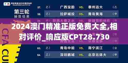 2024澳门精准正版免费大全,相对评价_响应版CPT28.730
