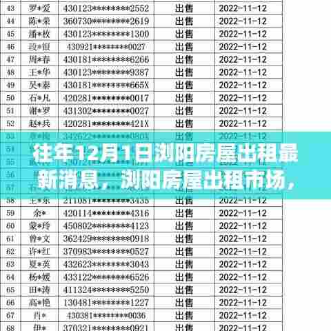 历年12月1日浏阳房屋出租市场消息回顾与最新动态