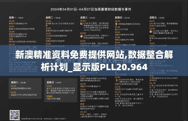 新澳精准资料免费提供网站,数据整合解析计划_显示版PLL20.964
