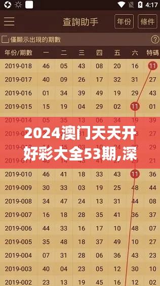 2024澳门天天开好彩大全53期,深层数据策略设计_3664.608-5