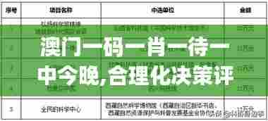 澳门一码一肖一待一中今晚,合理化决策评审_标准版90.345-3