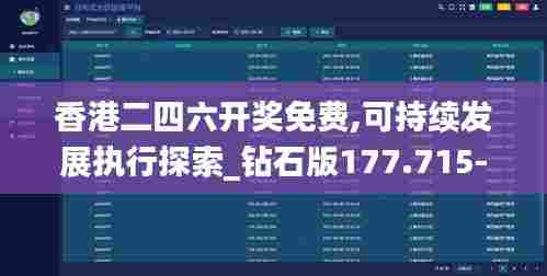 香港二四六开奖免费,可持续发展执行探索_钻石版177.715-9