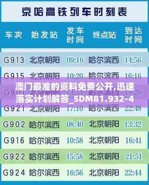 澳门最准的资料免费公开,迅速落实计划解答_5DM81.932-4