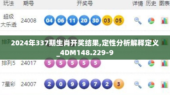 2024年337期生肖开奖结果,定性分析解释定义_4DM148.229-9