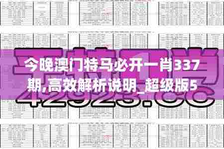 今晚澳门特马必开一肖337期,高效解析说明_超级版57.513-2