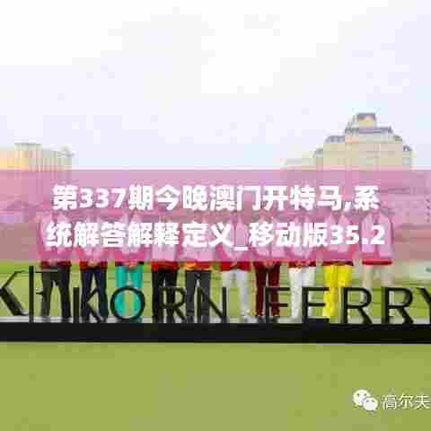 第337期今晚澳门开特马,系统解答解释定义_移动版35.200-6