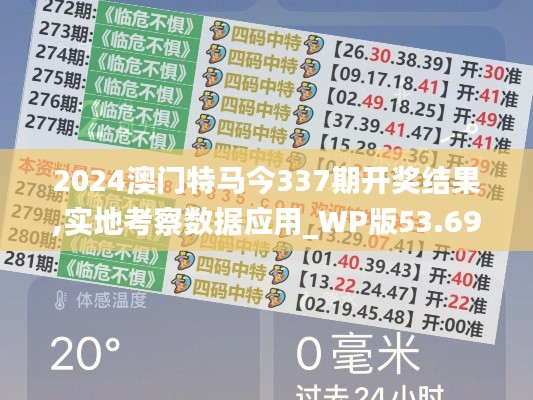 2024澳门特马今337期开奖结果,实地考察数据应用_WP版53.695-7