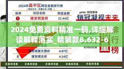 2024免费资料精准一码,详细解读解释落实_精装款8.632-6