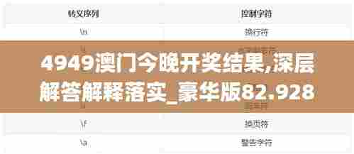 4949澳门今晚开奖结果,深层解答解释落实_豪华版82.928-2