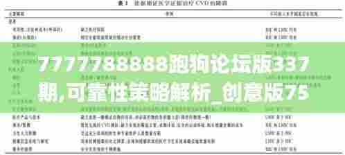 7777788888跑狗论坛版337期,可靠性策略解析_创意版75.942-3