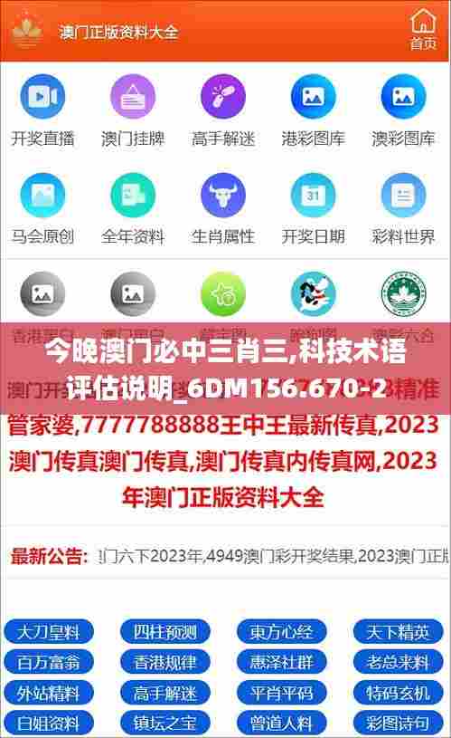 今晚澳门必中三肖三,科技术语评估说明_6DM156.670-2