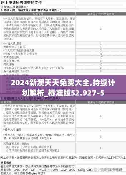 2024新澳天天免费大全,持续计划解析_标准版52.927-5
