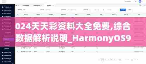 024天天彩资料大全免费,综合数据解析说明_HarmonyOS99.267-1