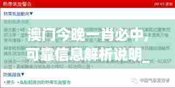 澳门今晚一肖必中,可靠信息解析说明_5DM25.518-9