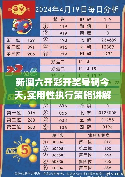 新澳六开彩开奖号码今天,实用性执行策略讲解_豪华款47.292-5