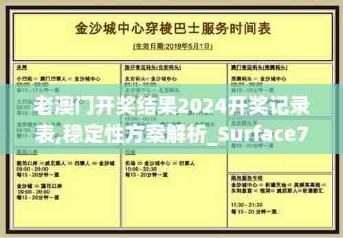 老澳门开奖结果2024开奖记录表,稳定性方案解析_Surface79.319-9
