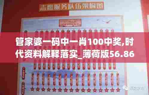 管家婆一码中一肖100中奖,时代资料解释落实_薄荷版56.868-4