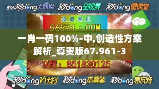 一肖一码100%-中,创造性方案解析_尊贵版67.961-3
