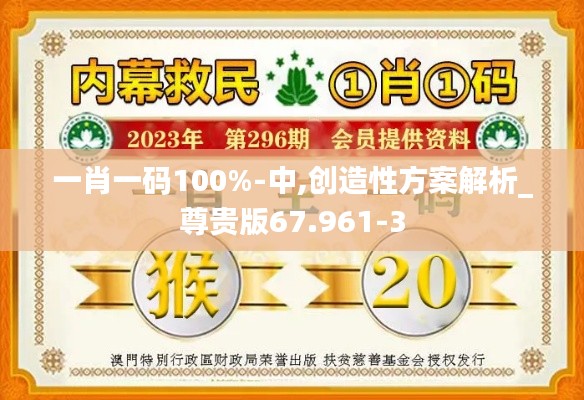 一肖一码100%-中,创造性方案解析_尊贵版67.961-3
