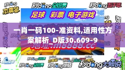 一肖一码100-准资料,适用性方案解析_D版30.609-9