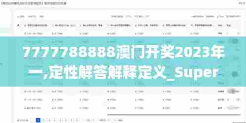 7777788888澳门开奖2023年一,定性解答解释定义_Superior4.277-3