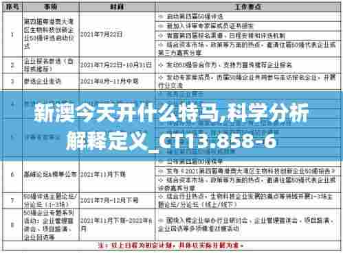 新澳今天开什么特马,科学分析解释定义_CT13.858-6