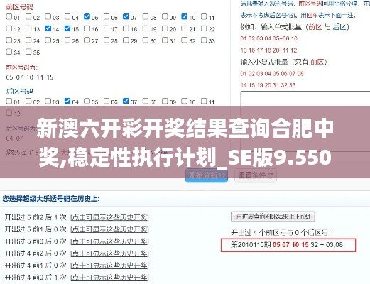 新澳六开彩开奖结果查询合肥中奖,稳定性执行计划_SE版9.550-9