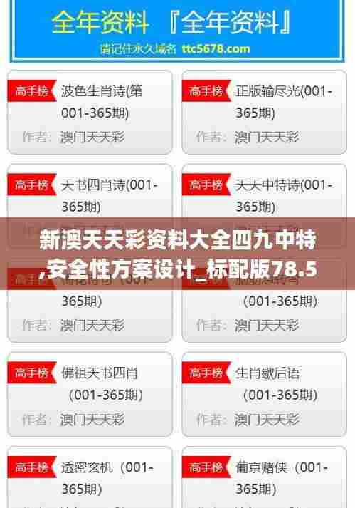 新澳天天彩资料大全四九中特,安全性方案设计_标配版78.523-3