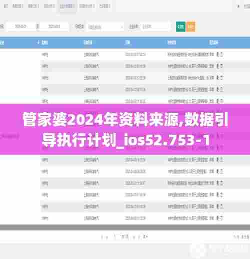 管家婆2024年资料来源,数据引导执行计划_ios52.753-1
