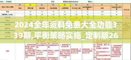 2024全年资料免费大全功能339期,平衡策略实施_定制版26.702-3