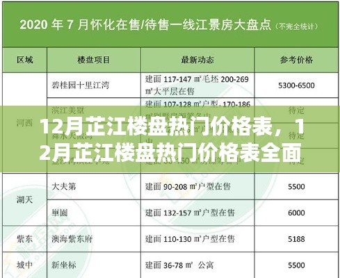 12月芷江楼盘热门价格表全面解析,特性、用户体验与目标用户深度探讨