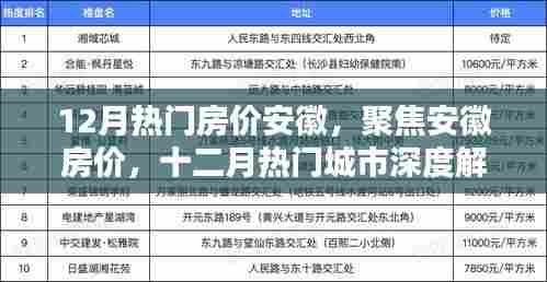 安徽房价深度解析，十二月热门城市房价聚焦