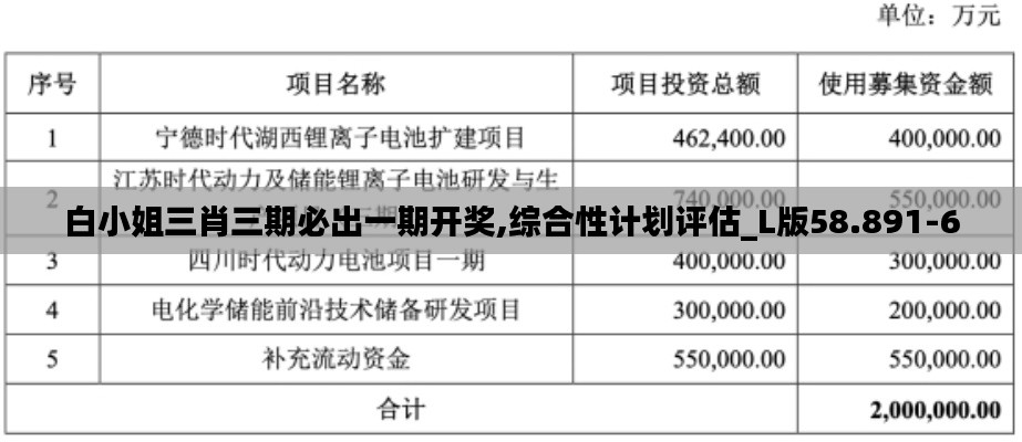白小姐三肖三期必出一期开奖,综合性计划评估_L版58.891-6