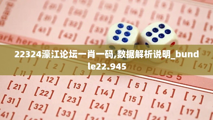 22324濠江论坛一肖一码,数据解析说明_bundle22.945