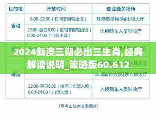 2024新澳三期必出三生肖,经典解读说明_策略版60.612