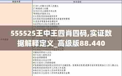 555525王中王四肖四码,实证数据解释定义_高级版88.440