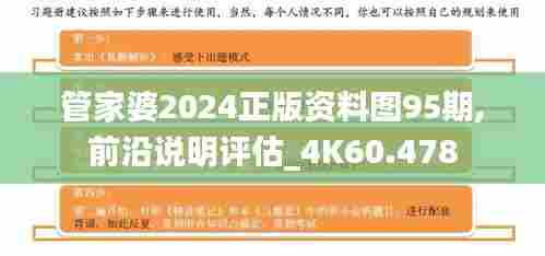 管家婆2024正版资料图95期,前沿说明评估_4K60.478
