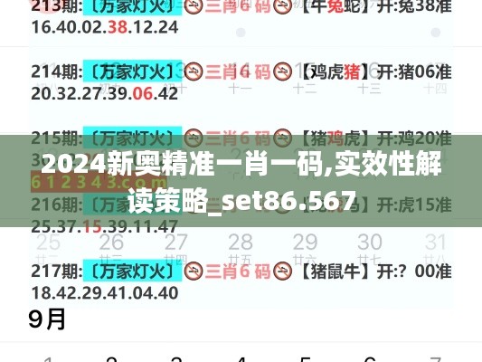 2024新奥精准一肖一码,实效性解读策略_set86.567