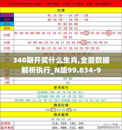 340期开奖什么生肖,全面数据解析执行_N版99.834-9