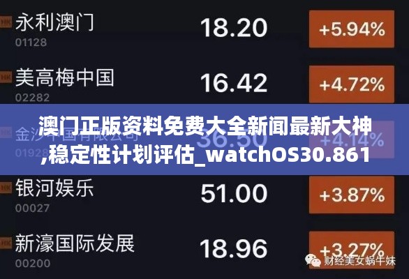 澳门正版资料免费大全新闻最新大神,稳定性计划评估_watchOS30.861