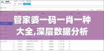 管家婆一码一肖一种大全,深层数据分析执行_战略版43.778
