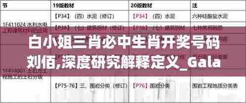 白小姐三肖必中生肖开奖号码刘佰,深度研究解释定义_Galaxy6.808