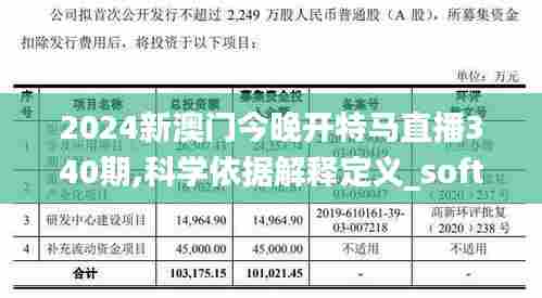 2024新澳门今晚开特马直播340期,科学依据解释定义_soft1.237